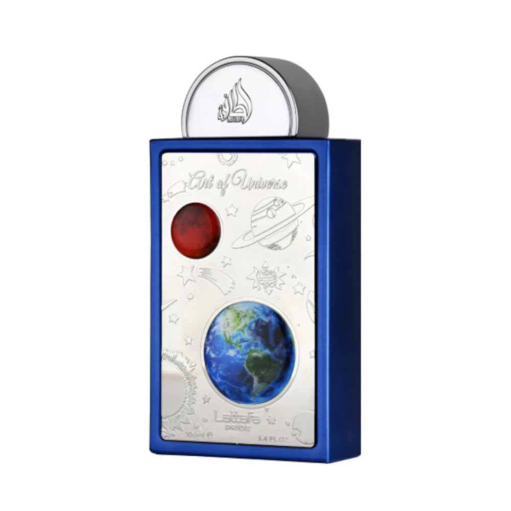 Art Of Universe de Lattafa, fragancia fresca y elegante con cítricos, pera y ámbar. Ideal para quienes buscan energía, equilibrio y estilo propio.