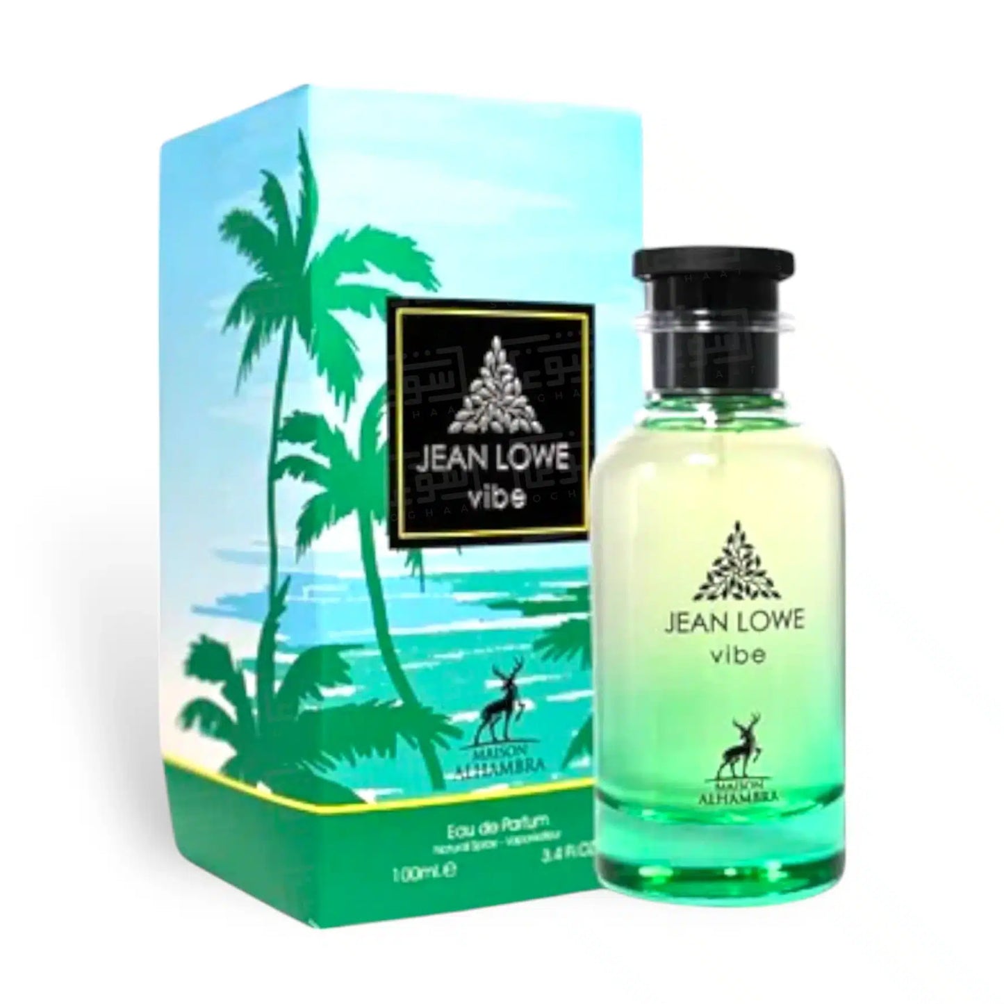 Jean Lowe Vibe de Maison Alhambra, fragancia cítrica aromática con naranja, albahaca, rosa y dátiles. Fresca y magnética.