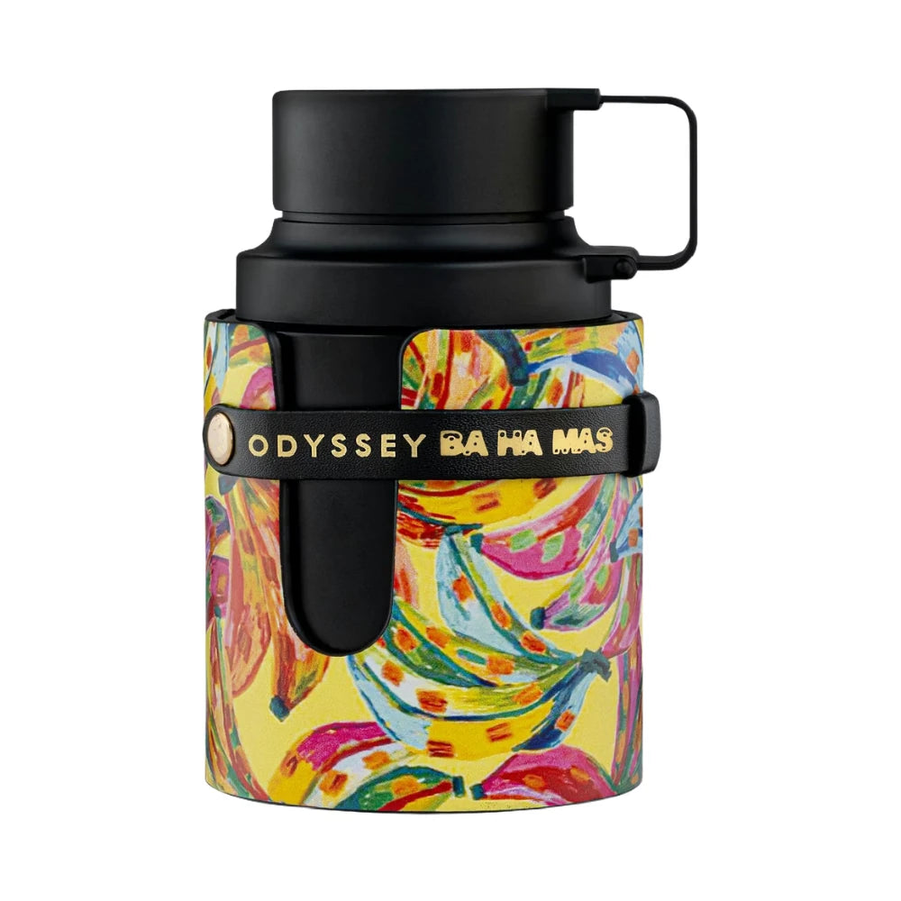 Odyssey Ba Ha Mas de Armaf, fragancia acuática afrutada con melón, lirio de agua, ámbar y azúcar. Tropical y refrescante.