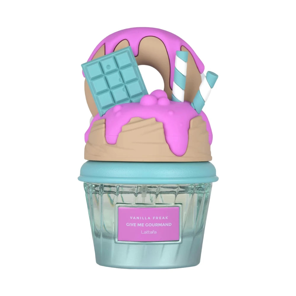 Vanilla Freak de Lattafa Perfumes, fragancia ámbar gourmand con acorde de pastelito, almendra, azúcar, vainilla, mantequilla y almizcle. Muy dulce y adictiva.