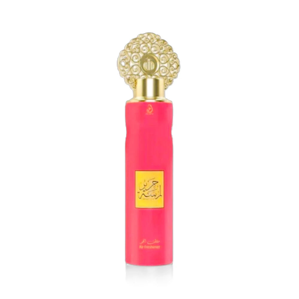 Ambientador Lamsat Harir de Arabiyat 300 ml, fragancia floral frutal con uvas, jazmín y almizcle para el hogar.