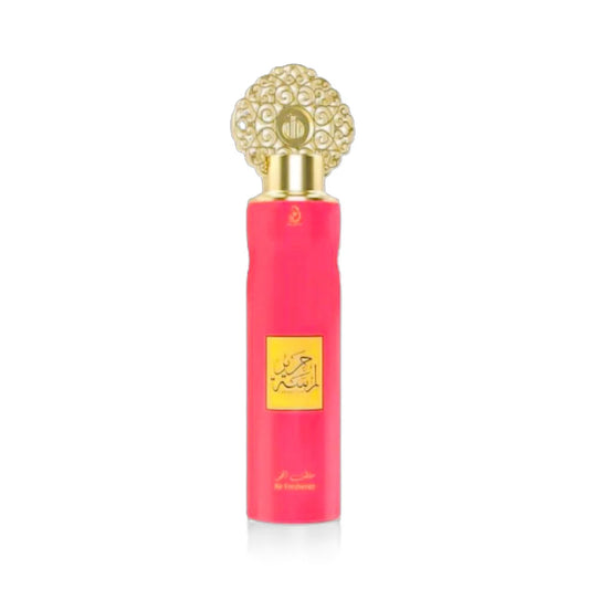 Ambientador Lamsat Harir de Arabiyat 300 ml, fragancia floral frutal con uvas, jazmín y almizcle para el hogar.