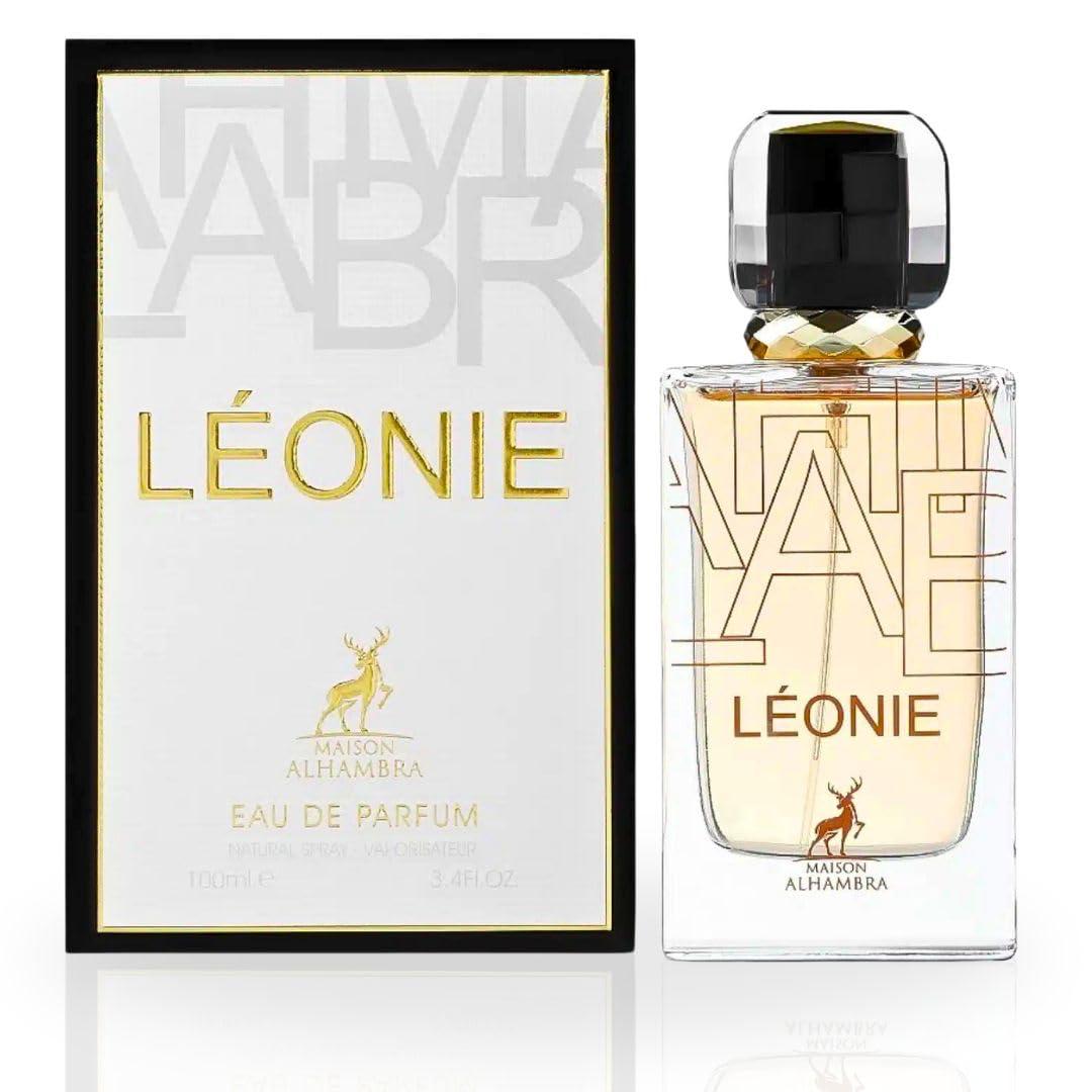 Léonie de Maison Alhambra, fragancia aromática floral con lavanda y cítricos, corazón de azahar y jazmín y fondo de almizcle, vainilla, cedro y ámbar gris. Suave.