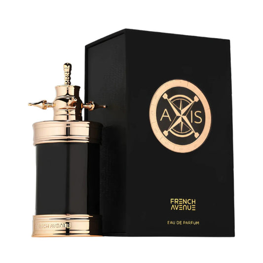 Axis de French Avenue, perfume floral y ambarado con ciruela, fresia, notas amaderadas y vainilla. Sofisticado y envolvente.