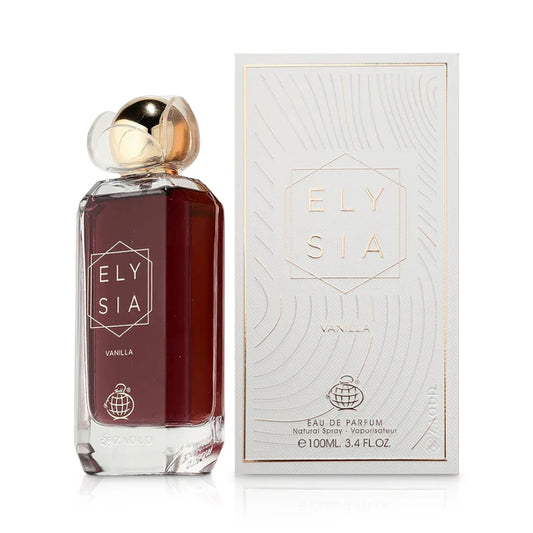 Elysia Vanilla de Fragrance World, fragancia ámbar vainilla con orquídea, azúcar moreno y tonka. Elegante y seductora.