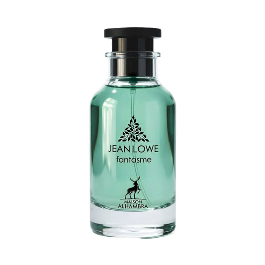 Jean Lowe Fantasme de Maison Alhambra, fragancia ambarada amaderada con cacao, oud, caramelo, azafrán y un fondo de grosellas negras, incienso y cuero. Oscura y magnética.