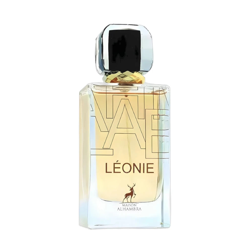 Léonie de Maison Alhambra, fragancia aromática floral con lavanda y cítricos, corazón de azahar y jazmín y fondo de almizcle, vainilla, cedro y ámbar gris. Suave.