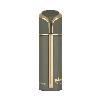 Mishlah de Lattafa Perfumes, fragancia ambarada aromática con lavanda y bergamota, corazón de iris y petit grain y fondo de ámbar, almizcle, incienso y cedro. Sofisticada.