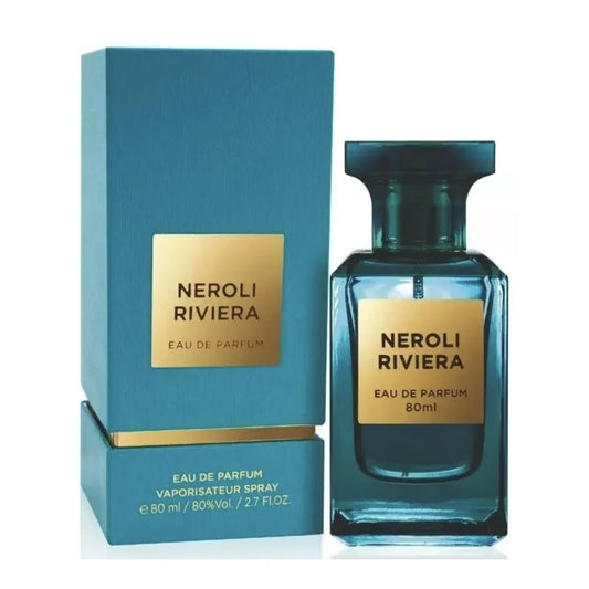 Neroli Riviera de Fragrance World, fragancia cítrica y floral con neroli, lavanda y almizcle. Perfecta para un estilo fresco, suave y sofisticado.