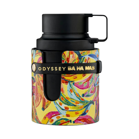 Odyssey Ba Ha Mas de Armaf, fragancia acuática afrutada con melón, lirio de agua, ámbar y azúcar. Tropical y refrescante.