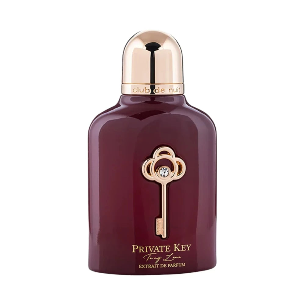 Private Key To My Love de Armaf, fragancia floral frutal con melocotón, pera, grosella negra y maracuyá sobre almizcle, sándalo, pachulí y vainilla. Dulce, romántica y envolvente.
