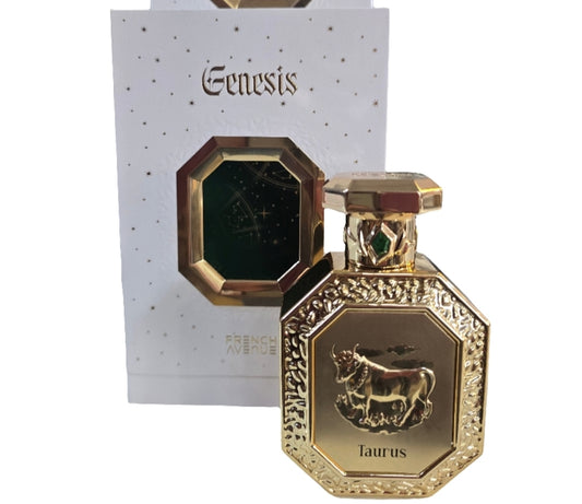 Taurus de French Avenue, fragancia amaderada floral con notas frescas y cálidas. Ideal para un estilo elegante, suave y con presencia serena.