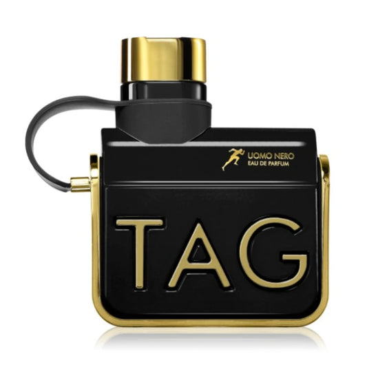 Tag Him Armaf Uomo Nero de Armaf, fragancia masculina con toques cítricos, florales y ambarados. Ideal para un estilo sofisticado y seguro.