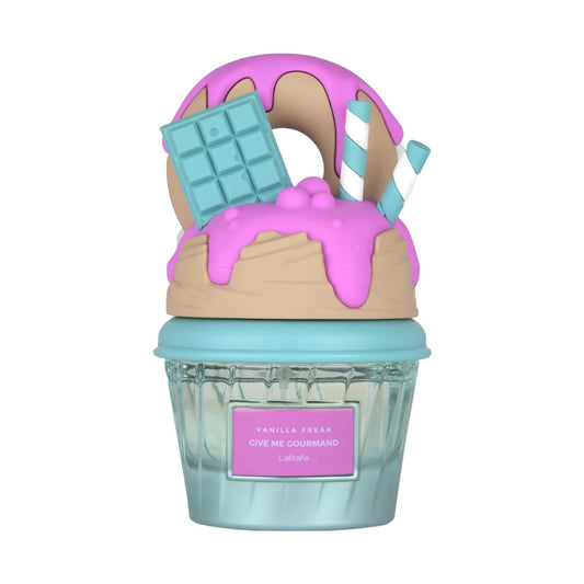 Vanilla Freak de Lattafa Perfumes, fragancia ámbar gourmand con acorde de pastelito, almendra, azúcar, vainilla, mantequilla y almizcle. Muy dulce y adictiva.