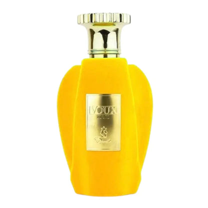 Frasco de perfume Voux Zeste de Paris Corner que simboliza frescura cítrica, energía vibrante y dulzura envolvente en un diseño elegante.