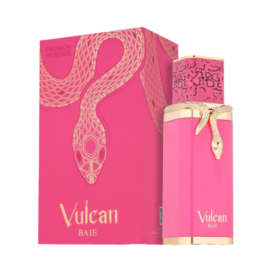 Vulcan Baie de French Avenue, fragancia afrutada amaderada ambarada con grosellas negras, frambuesa, vodka, maderas y ámbar.